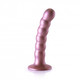 Shots Ouch! Beaded Silicone 5 In. G-spot Dildo Rose Gold - view 3