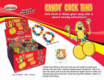 Candy Erection Ring 30 Pieces Display by Hott Products