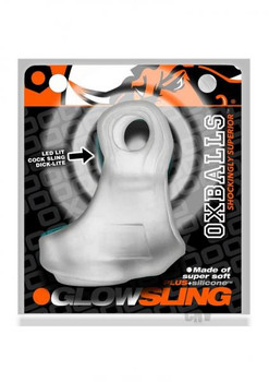 Oxballs Glowsling Erection Sling - Led Clear Ice