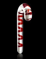 Icicles No. 59 Hand Blown Glass Massager Candy Cane