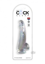 King Penis Clear With Balls 7.5in Clear