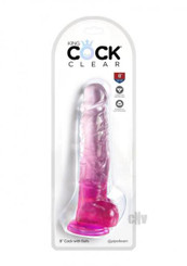Kc 8 Penis Clear W/balls Pink