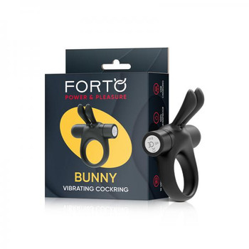 Forto Bunny Vibrating Erection ring Black