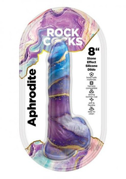 Rock Dildos Aphrodite Marble Silicone Dildo 8 In.