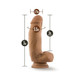 Dr. Skin Dr. Samuel Dildo With Suction Cup Silicone 7 In. Mocha - view 6