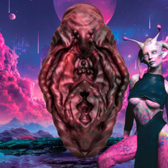 Xeno Vagina Vulva Silicone Grinder by Creature Dildos