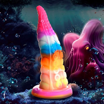 Luminoctopus Glow-In-The-Dark Tentacle Silicone Dildo by Creature Dildos
