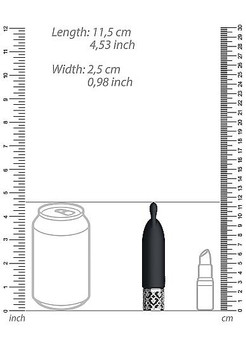 Royal Gems Twinkle Silicone Bullet Rechargeable Black