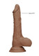 Real Rock Realistic Dildo With Balls - 8" - 20 Cm - Mocha - view 2
