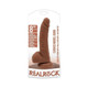 Realrock Curved Dildo W/balls 8 Tan - view 2