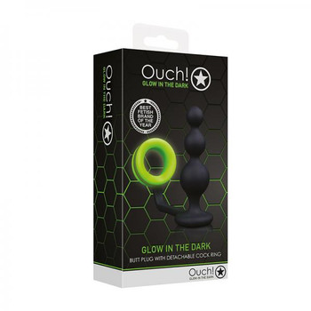 Ouch Beads Butt Plug Erection ring Gitd
