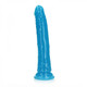 Realrock Glow In The Dark Slim 9 In. Dildo Neon Blue