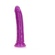 Realrock Glow In The Dark Slim 9 In. Dildo Neon Purple - view 2