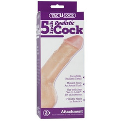 Vac-U-Lock 5 Inch Realistic Dong Beige by Doc Johnson