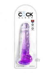 Kc 8 Penis Clear W/balls Purple