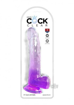Kc 9 Penis Clear W/balls Purple