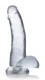 Jock C-thru 8in Clear Dildo W/ Balls Tpe - view 3