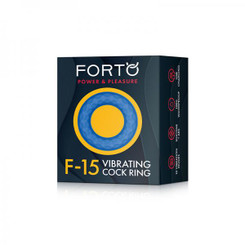 Forto F-15: Silicone Vibrating Erection Ring Blue