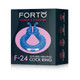 Forto F-24: Silicone Textured Vibrating Erection Ring Blue - view 2