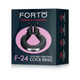 Forto F-24: Silicone Textured Vibrating Erection Ring Black - view 2