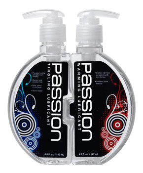 Passion Warming and Tingling Lube Combo - 9.6 oz. by Passion Lubricants
