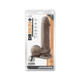Dr. Skin Plus Thick Posable Dildo With Balls 9 In. Chocolate - view 2