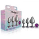 Cheeky Charms Metal Plug Kit Gunmetal Round Deep Purple - view 2