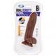 Cloud 9 Dual Density Real Touch Dildo with Balls 8 inches Brown - view 3