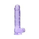 Realrock Realistic Dildo W/ Balls 10in Purple - view 2
