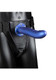 Ouch! Textured Curved Hollow Strap-on 8 In. Metallic Blue - view 2