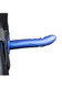 Ouch! Textured Curved Hollow Strap-on 8 In. Metallic Blue - view 3