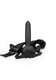 Ouch! Ribbed Hollow Strap-on With Balls 8 In. Black