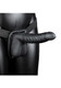 Ouch! Ribbed Hollow Strap-on With Balls 8 In. Black - view 2