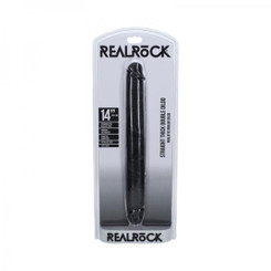 Realrock 14 In. Thick Double-ended Dong Black