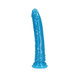 Realrock Glow In The Dark Slim 10 In. Dildo Neon Blue - view 2