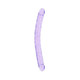 Realrock Crystal Clear Double Dong 18 In. Dual-ended Dildo Purple - view 2