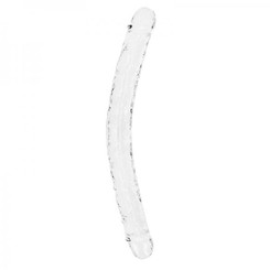 Realrock Crystal Clear Double Dong 18 In. Dual-ended Dildo Clear