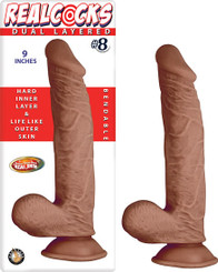 RealShaft Dildo Dual Layered #8 - Brown
