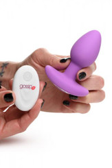 10X Pop Rocker Vibrating Silicone Plug with Remote - Violet by Gossip