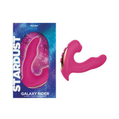 Stardust Galaxy Rider Suction Dual Stimulator Pink by Hott Products