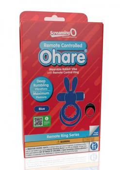 Screaming O Ohare Remote Controlled Vibrating Ring - Blue