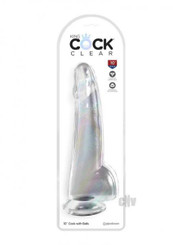 King Penis Clear With Balls 10in Clear