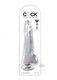King Penis Clear With Balls 10in Clear