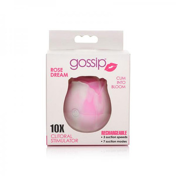 Gossip Into Bloom Clitoral Vibrator Rose Dream Silicone Swirl