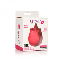 Gossip Tongue Tickler 10 Function Rechargeable Silicone Licking Rose Pink