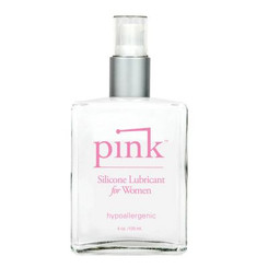 Pink Silicone Lubricant 4 oz. Glass Bottle