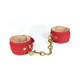 Spartacus Red Pu Wrist Cuffs With Plush Lining - view 2