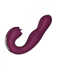 Joi Rotating Head G-spot Vibrator & Clit Licker - Purple