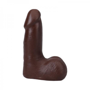 The Realistic Penis 5 In. Ultraskyn Vac-u-lock Dildo With Balls Chocolate