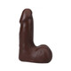The Realistic Penis 5 In. Ultraskyn Vac-u-lock Dildo With Balls Chocolate - view 2